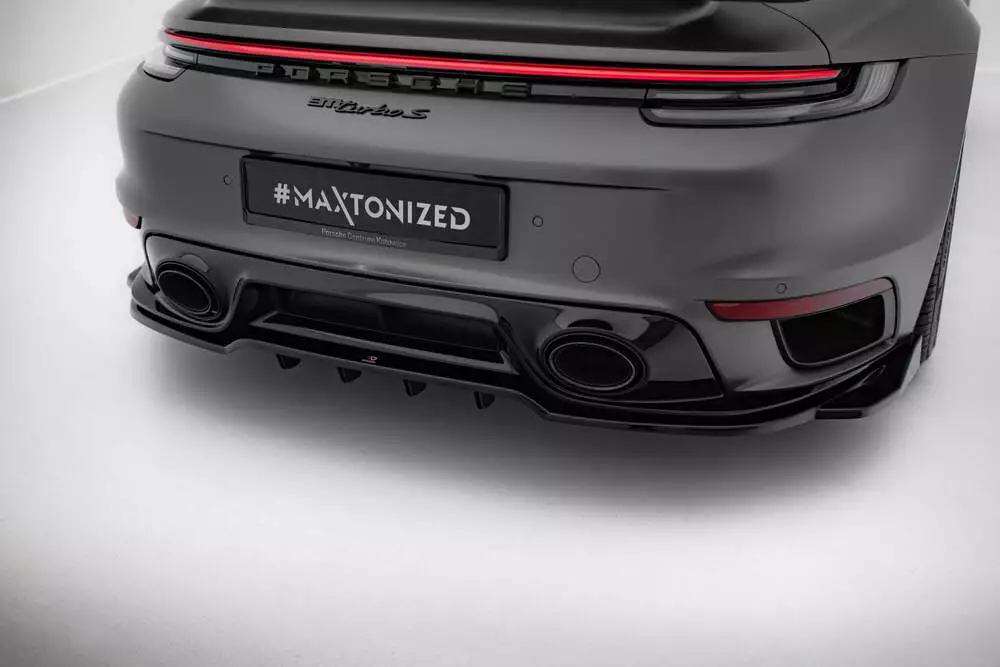 Rear Splitter (With Vertical Bars) Porsche 911 Turbo S Sport Package 992