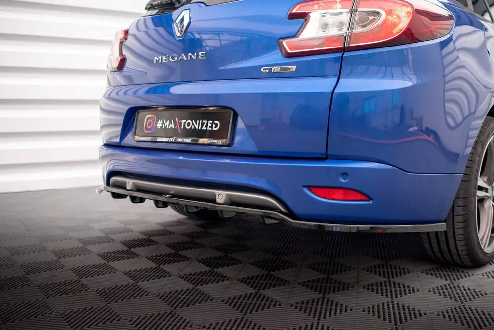 Rear Splitter (With Vertical Bars) Renault Megane Gt Line Grandtour Mk3 Facelift