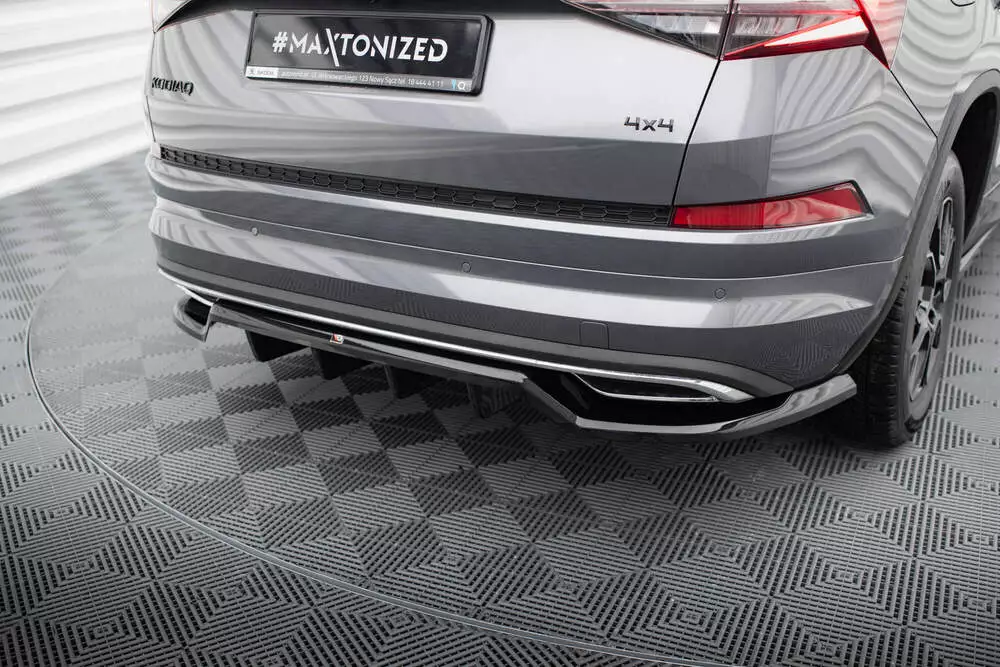 Rear Splitter (With Vertical Bars) Skoda Kodiaq Sportline Mk1 / Mk1 Facelift