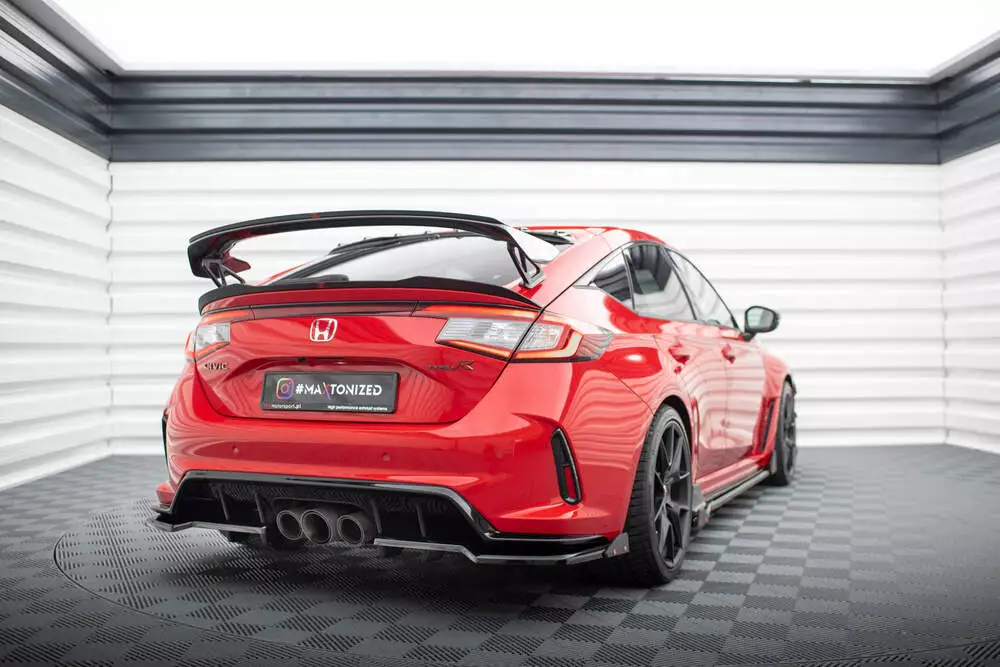 Rear Splitter (With Vertical Bars) V.1 + Flaps Honda Civic Type-r Mk 11