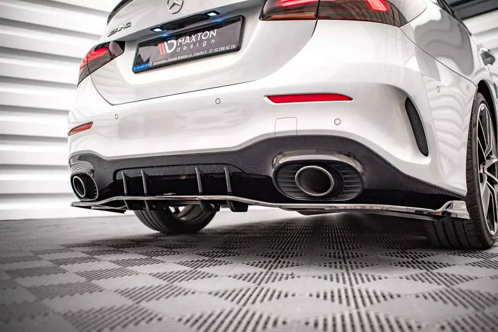 Rear Splitter (With Vertical Bars) V.2 Mercedes A 35 Amg Sedan V177 - Image 2
