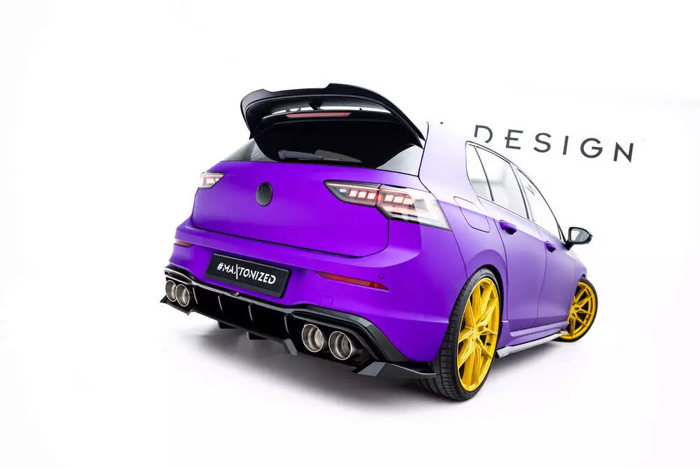 Rear Splitter (With Vertical Bars) V.2 Volkswagen Golf R Mk8 / Mk8 Facelift
