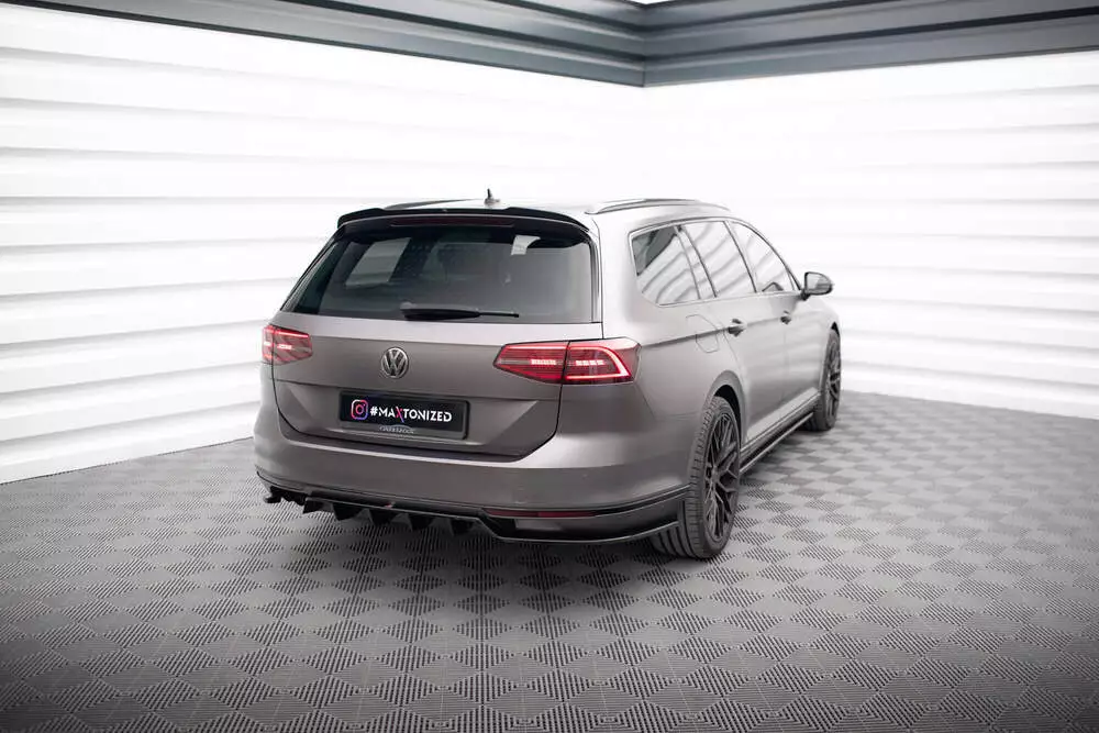 Rear Splitter (With Vertical Bars) Volkswagen Passat R-line B8 - Image 2
