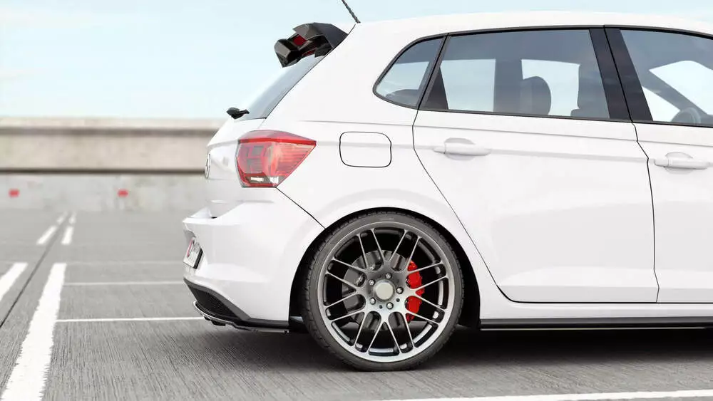 Rear Splitter (With Vertical Bars) Volkswagen Polo Gti / R-line Mk6 - Image 2