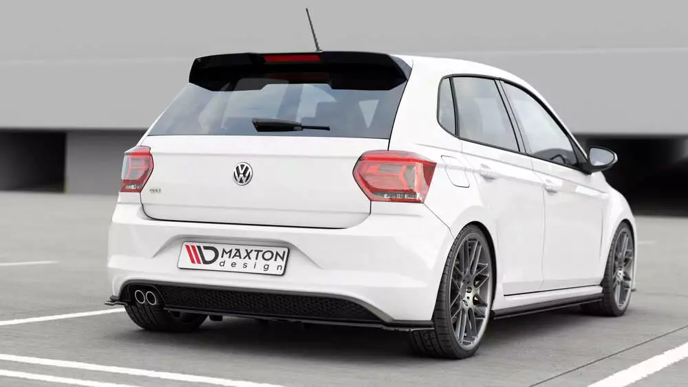 Rear Splitter (With Vertical Bars) Volkswagen Polo Gti / R-line Mk6 - Image 4