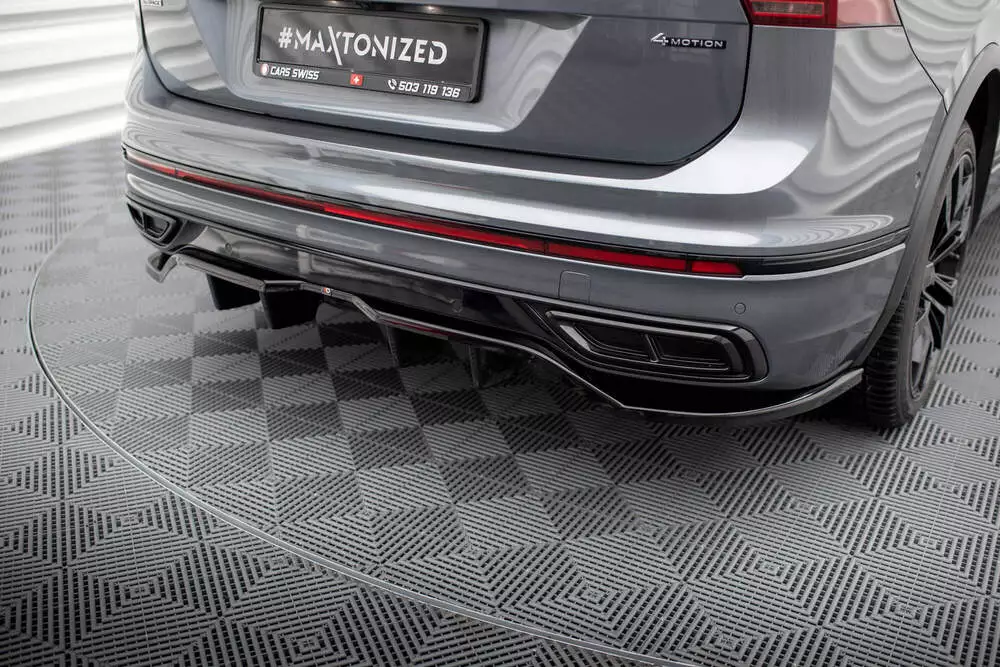 Rear Splitter (With Vertical Bars) Volkswagen Tiguan Allspace R-line Mk2 Facelift