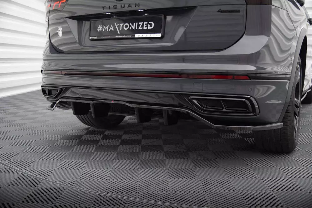 Rear Splitter (With Vertical Bars) Volkswagen Tiguan R-line Mk2 Facelift