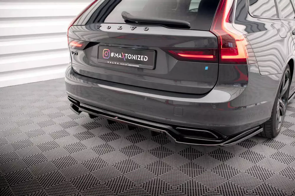 Rear Splitter (With Vertical Bars) Volvo V90 / S90 R-design Mk2 - Image 2
