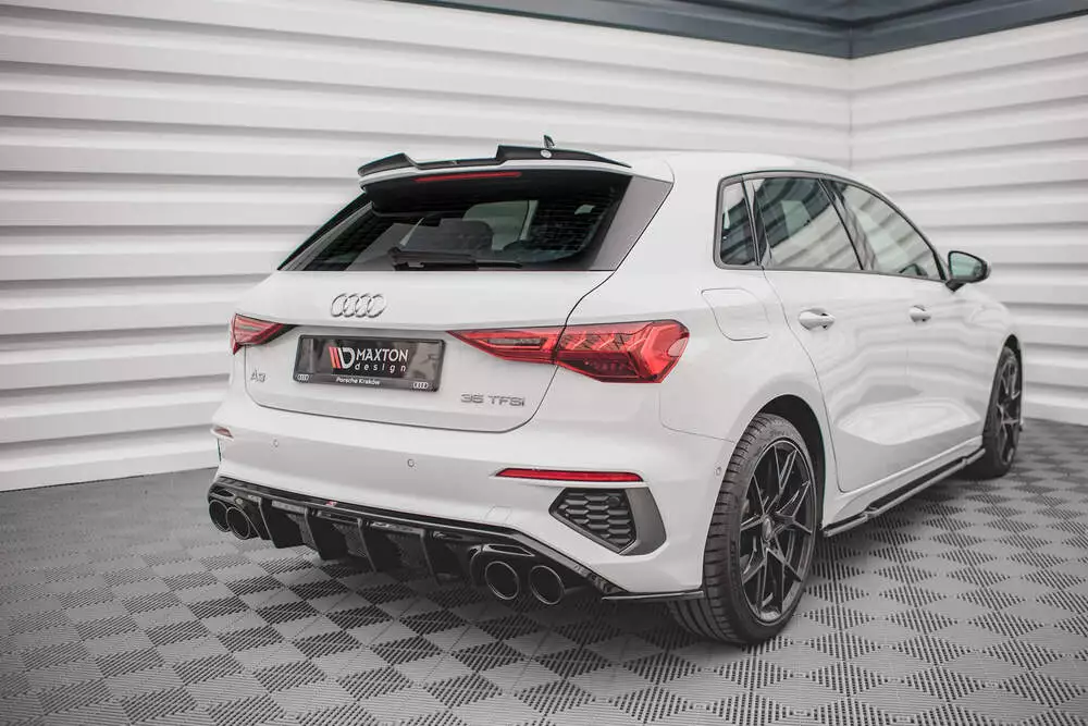 Rear Valance + Exhaust Ends Imitation Audi A3 S-line Sportback 8y - Image 4