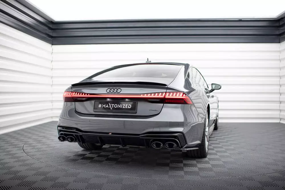 Rear Valance + Exhaust Ends Imitation Audi A7 S-line C8 / S7 C8 / C8 Facelift / S7 Facelift