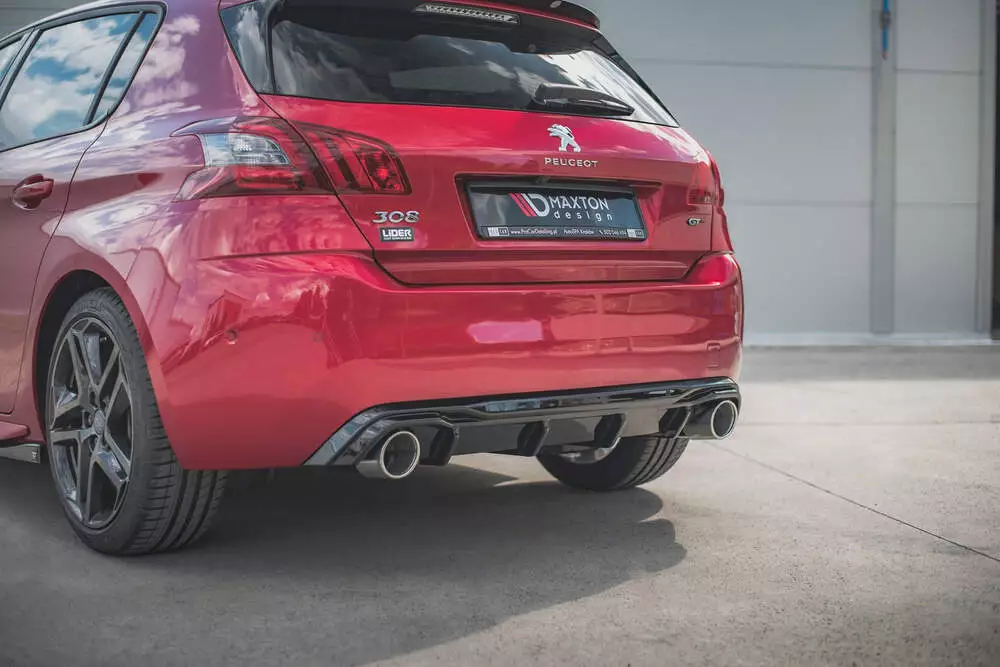 Rear Valance + Exhaust Ends Imitation Peugeot 308 Gt Mk2 Facelift