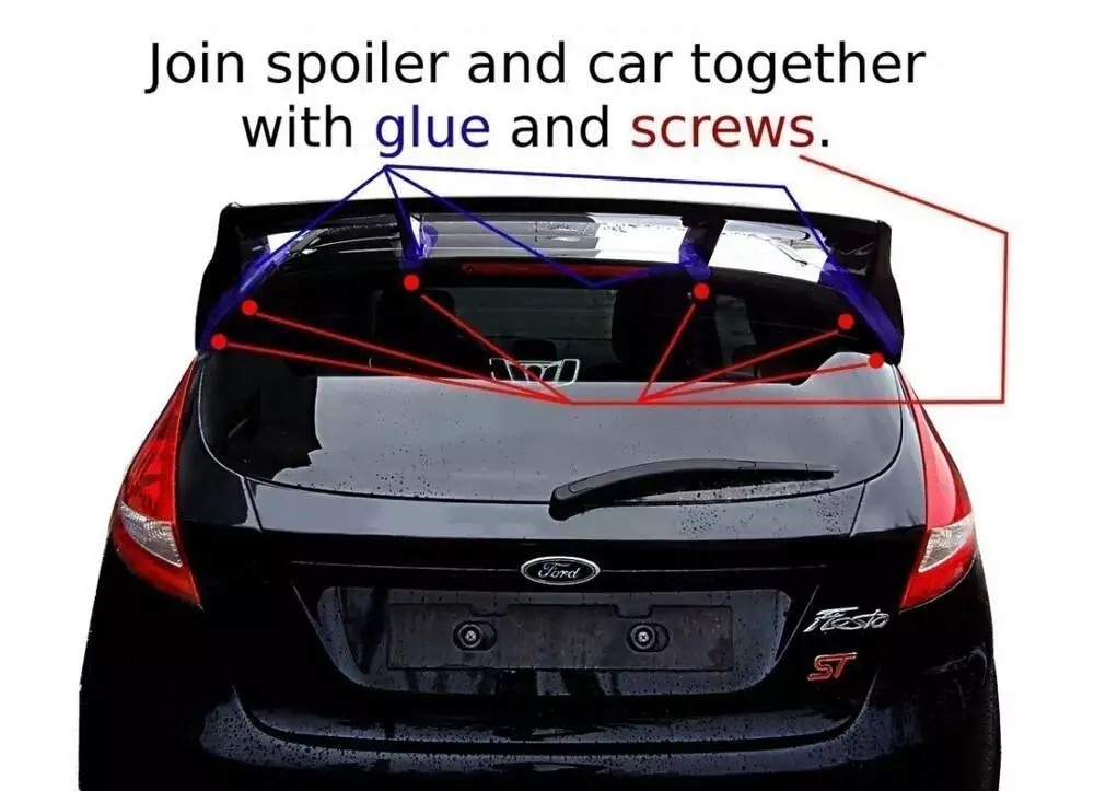 Roof Spoiler (Rs Look) Ford Fiesta Mk7 / Mk7 Fl - Image 8
