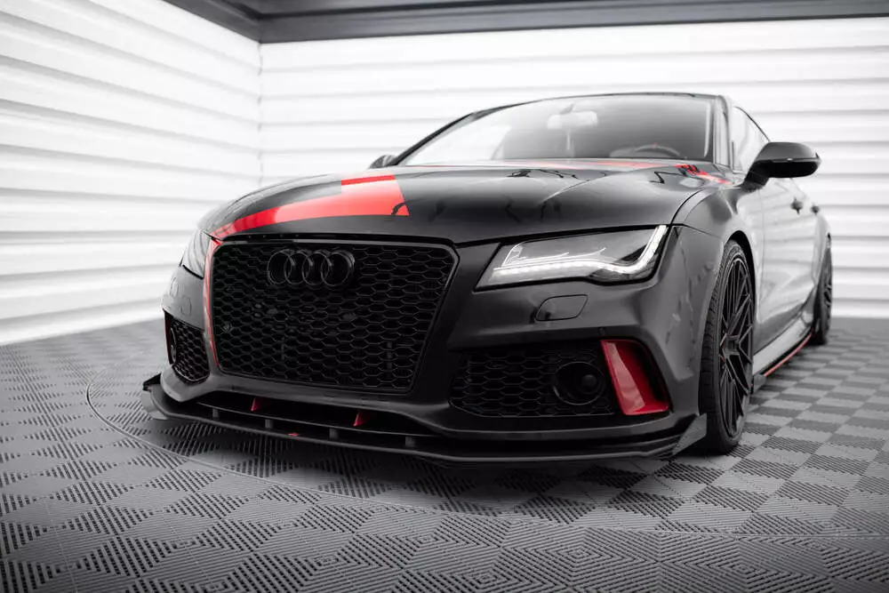 Street Pro Front Splitter + Flaps Audi A7 Rs7 Look C7
