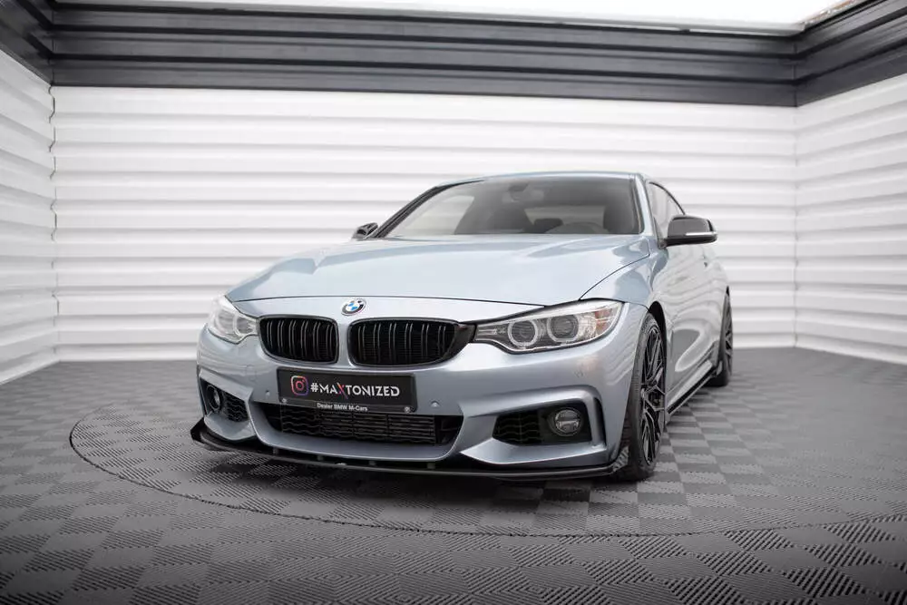Street Pro Front Splitter + Flaps Bmw 4 Coupe / Gran Coupe / Cabrio M-pack F32 / F36 / F33