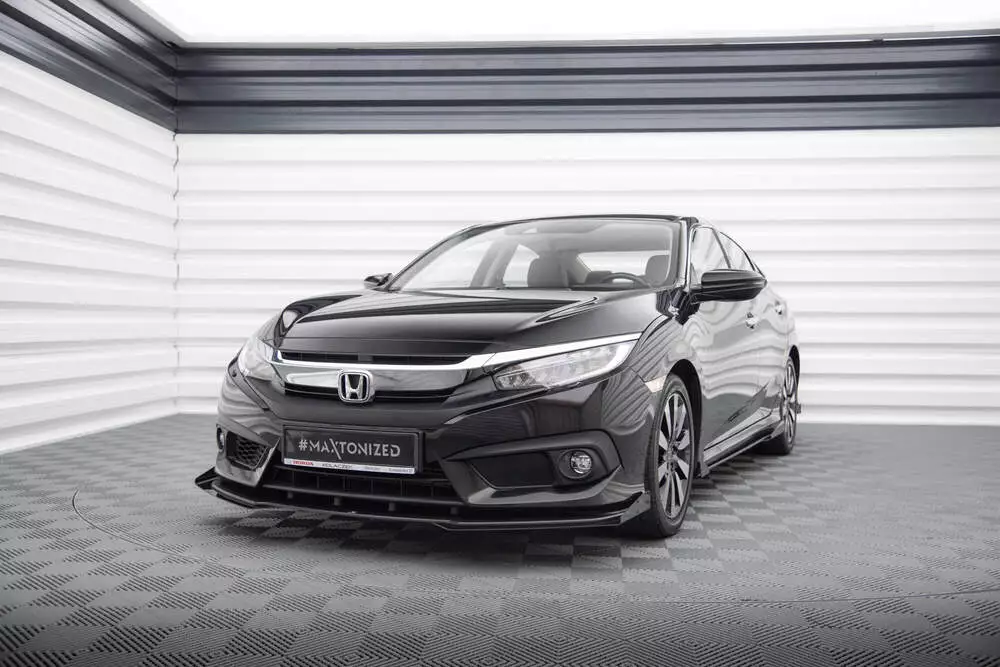 Street Pro Front Splitter + Flaps Honda Civic Sedan Mk10