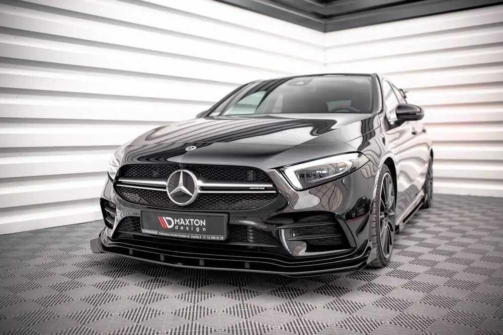 Street Pro Front Splitter + Flaps Mercedes A35 Amg / Amg-line Aero Pack W177