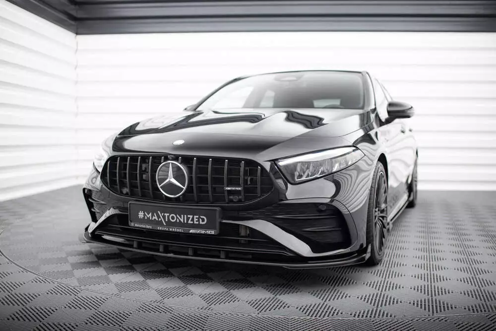 Street Pro Front Splitter + Flaps Mercedes-amg A35 W177 Facelift