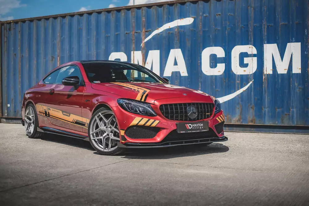 Street Pro Front Splitter + Flaps Mercedes-amg C43 Coupe C205 - Image 2