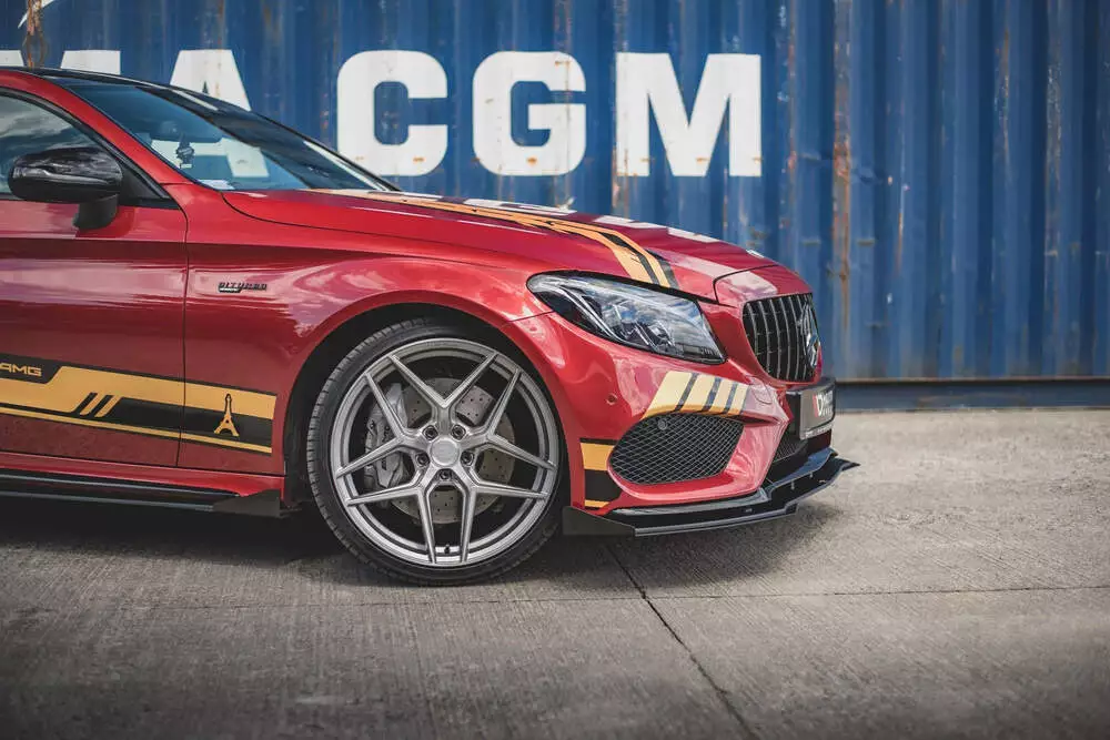Street Pro Front Splitter + Flaps Mercedes-amg C43 Coupe C205 - Image 3