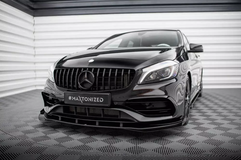 Street Pro Front Splitter + Flaps Mercedes-benz A Amg-line W176 Facelift
