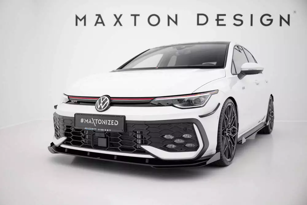 Street Pro Front Splitter + Flaps Volkswagen Golf Gti / Gte / R-line Mk8 Facelift