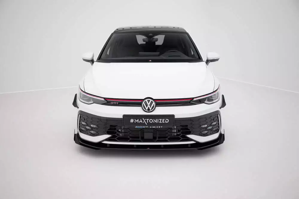 Street Pro Front Splitter + Flaps Volkswagen Golf Gti / Gte / R-line Mk8 Facelift - Image 2