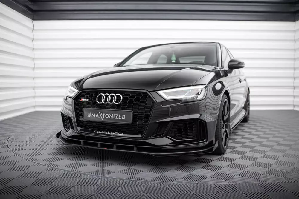 Street Pro Front Splitter V.1 + Flaps Audi Rs3 Sedan 8v Facelift