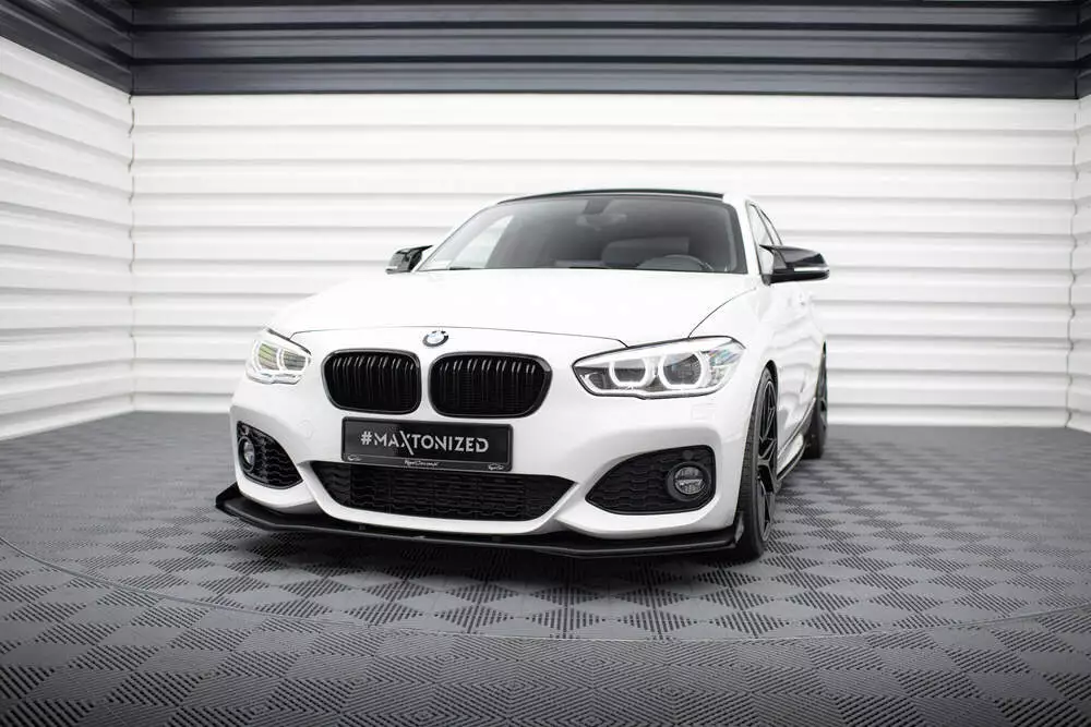 Street Pro Front Splitter V.3 + Flaps For Bmw 1 F20 M-pack Facelift / M140i