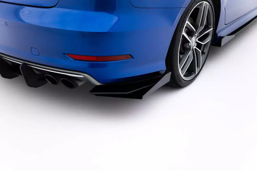Street Pro Rear Side Splitters + Flaps Audi S3 Sedan 8v