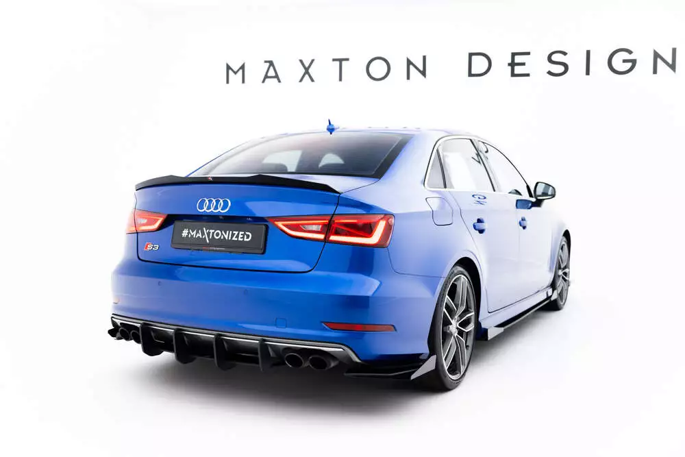 Street Pro Rear Side Splitters + Flaps Audi S3 Sedan 8v - Image 2