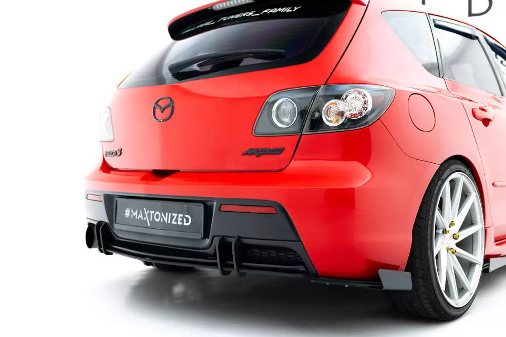 Street Pro Rear Side Splitters + Flaps Mazda 3 Mps Mk1 Eu Version
