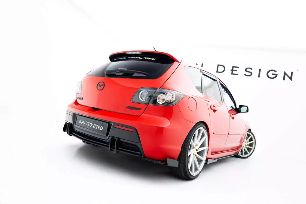 Street Pro Rear Side Splitters + Flaps Mazda 3 Mps Mk1 Eu Version - Image 2
