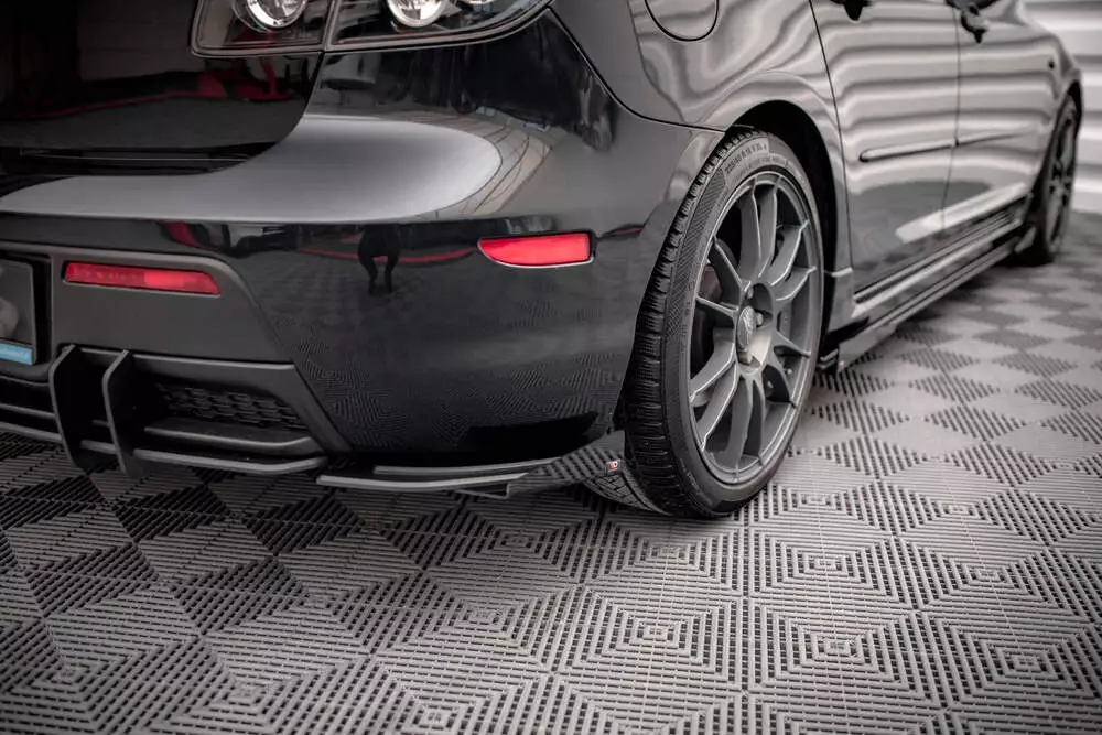 Street Pro Rear Side Splitters + Flaps Mazda 3 Mps Mk1 Us-spec Version