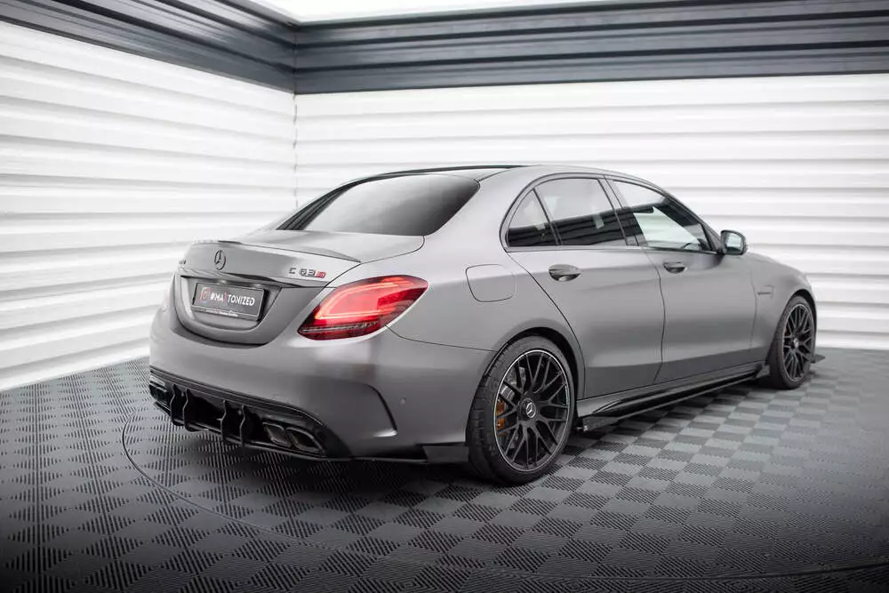 Street Pro Rear Side Splitters + Flaps Mercedes-amg C63 Sedan / Estate W205 Facelift - Image 2