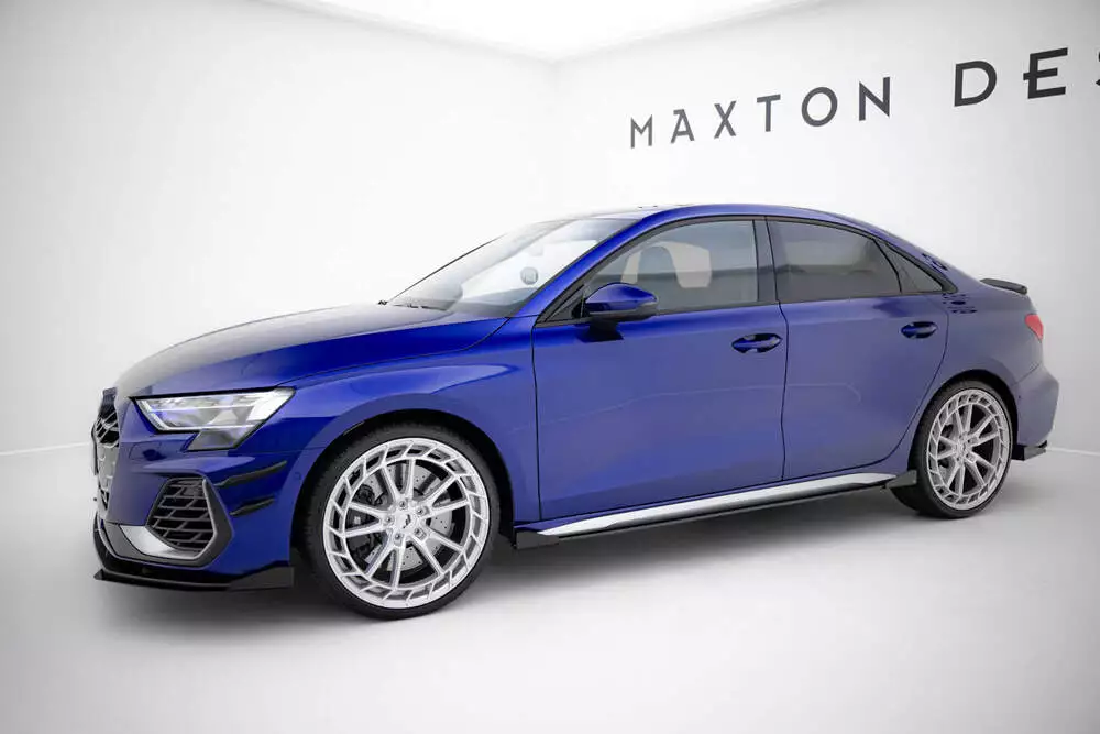 Street Pro Side Skirts Diffusers + Flaps Audi A3 S-line Sedan / S3 Sedan 8y Facelift - Image 2