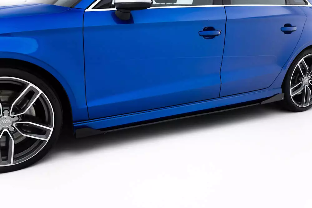 Street Pro Side Skirts Diffusers + Flaps Audi S3 / A3 S-line Sedan 8v