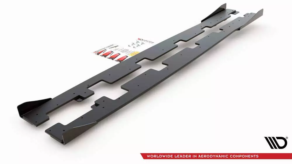 Street Pro Side Skirts Diffusers + Flaps Ford Focus Rs Mk3 - Image 6