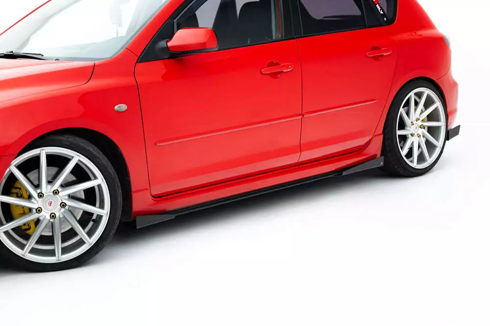 Street Pro Side Skirts Diffusers + Flaps Mazda 3 Mps Mk1