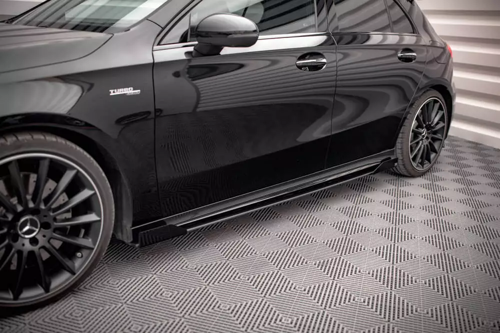 Street Pro Side Skirts Diffusers + Flaps Mercedes A35 Amg / Amg-line Aero Pack W177