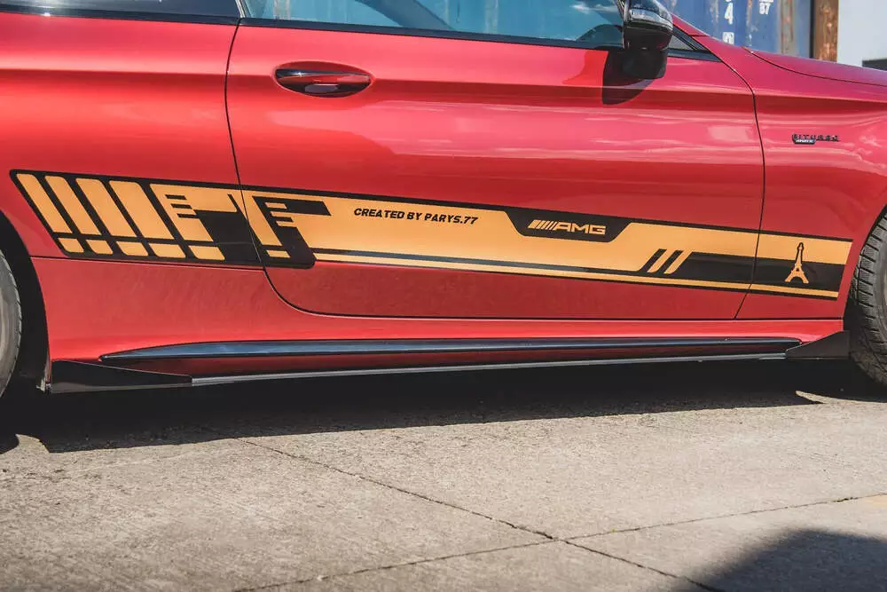 Street Pro Side Skirts Diffusers + Flaps Mercedes-amg C43 Coupe C205 - Image 4