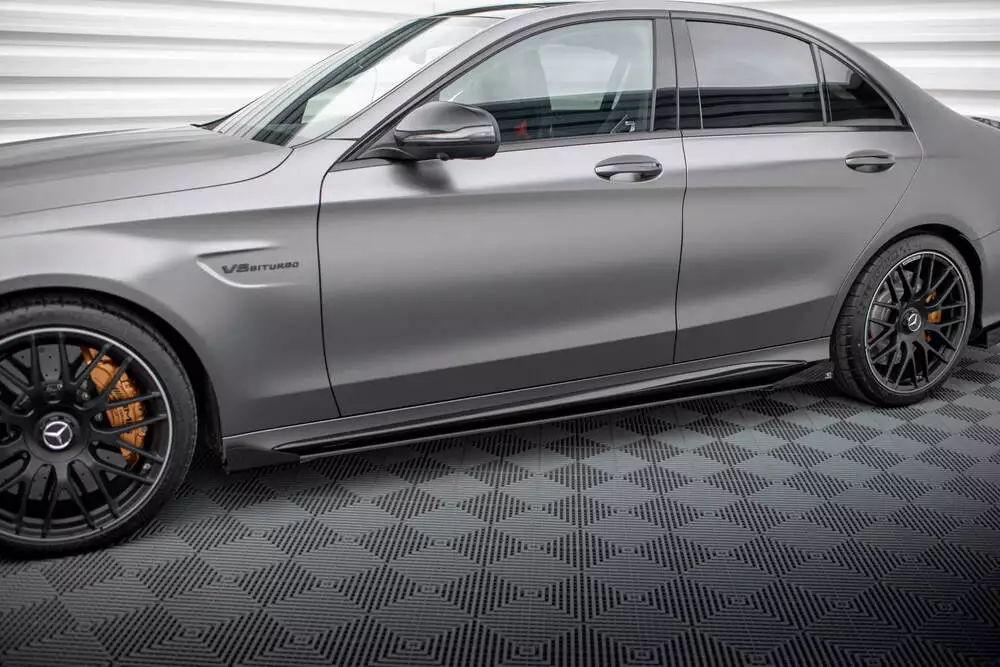 Street Pro Side Skirts Diffusers + Flaps Mercedes-amg C63 Sedan / Estate W205 Facelift