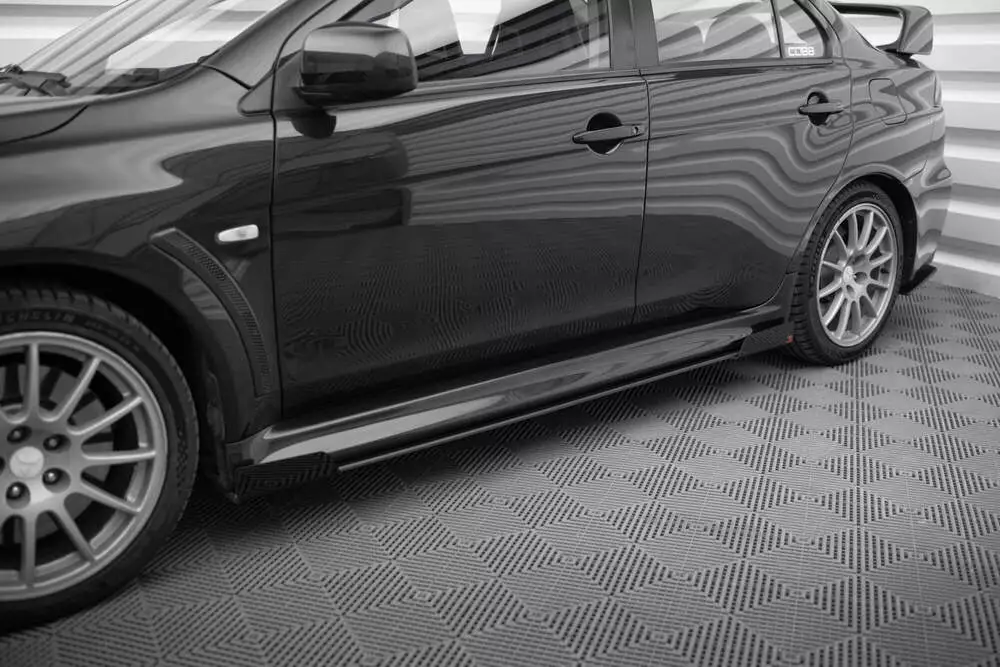 Street Pro Side Skirts Diffusers + Flaps Mitsubishi Lancer Evo X