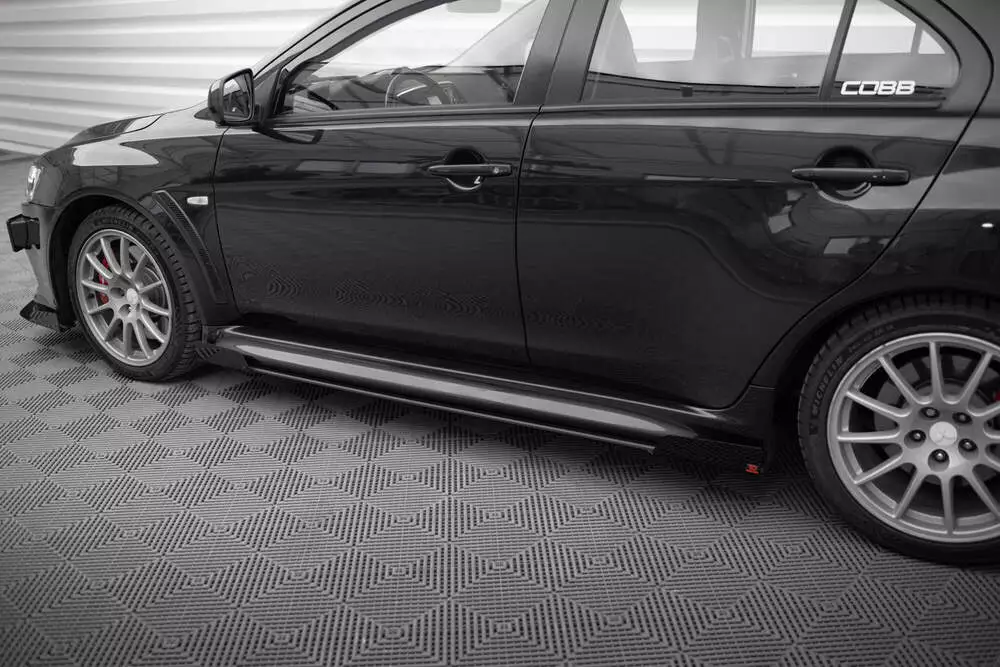 Street Pro Side Skirts Diffusers + Flaps Mitsubishi Lancer Evo X - Image 3