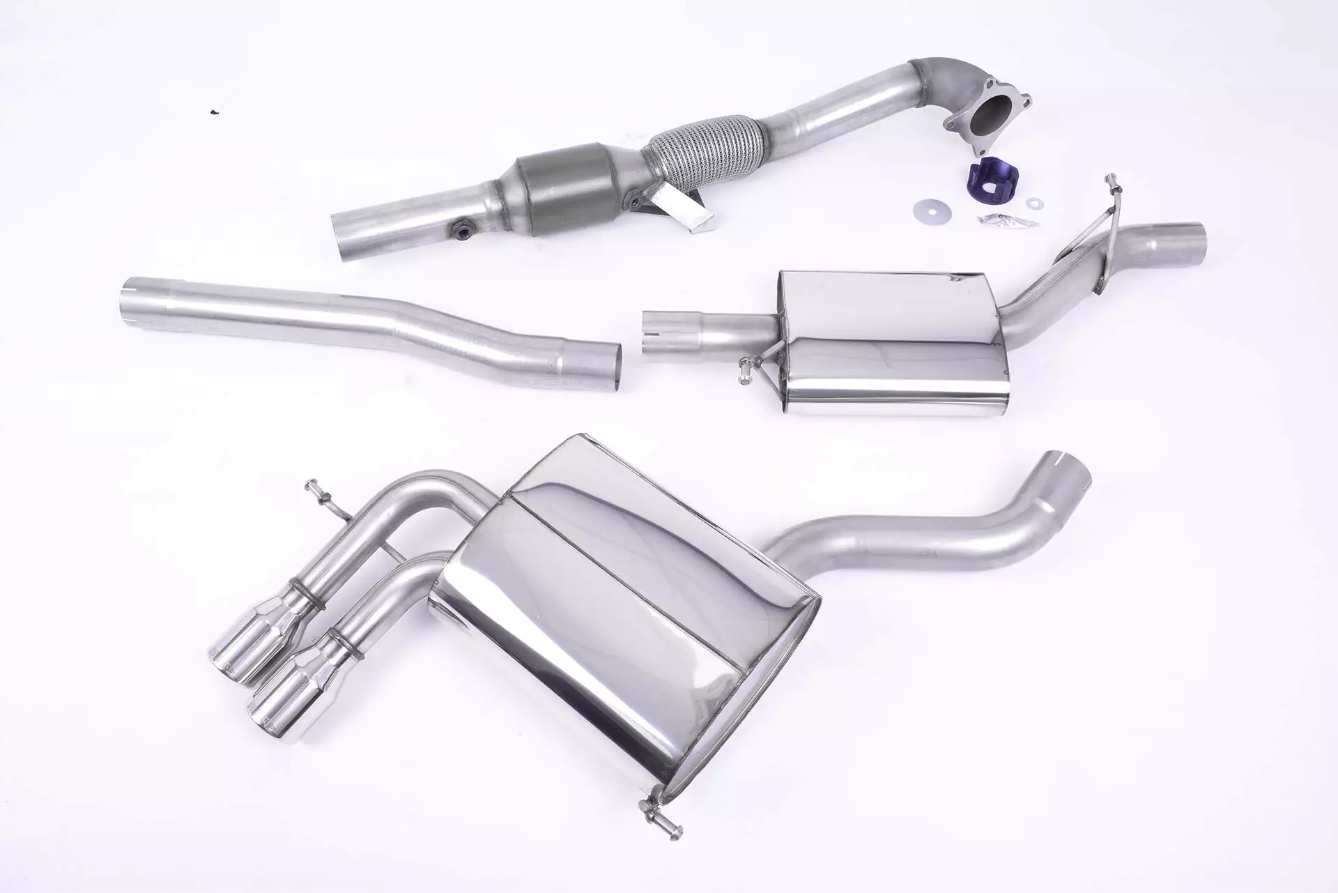 Turbo-Back with Hi-Flow Sports Catalyst with Polished Trims - 2.0T FSI quattro 5 door SportBack