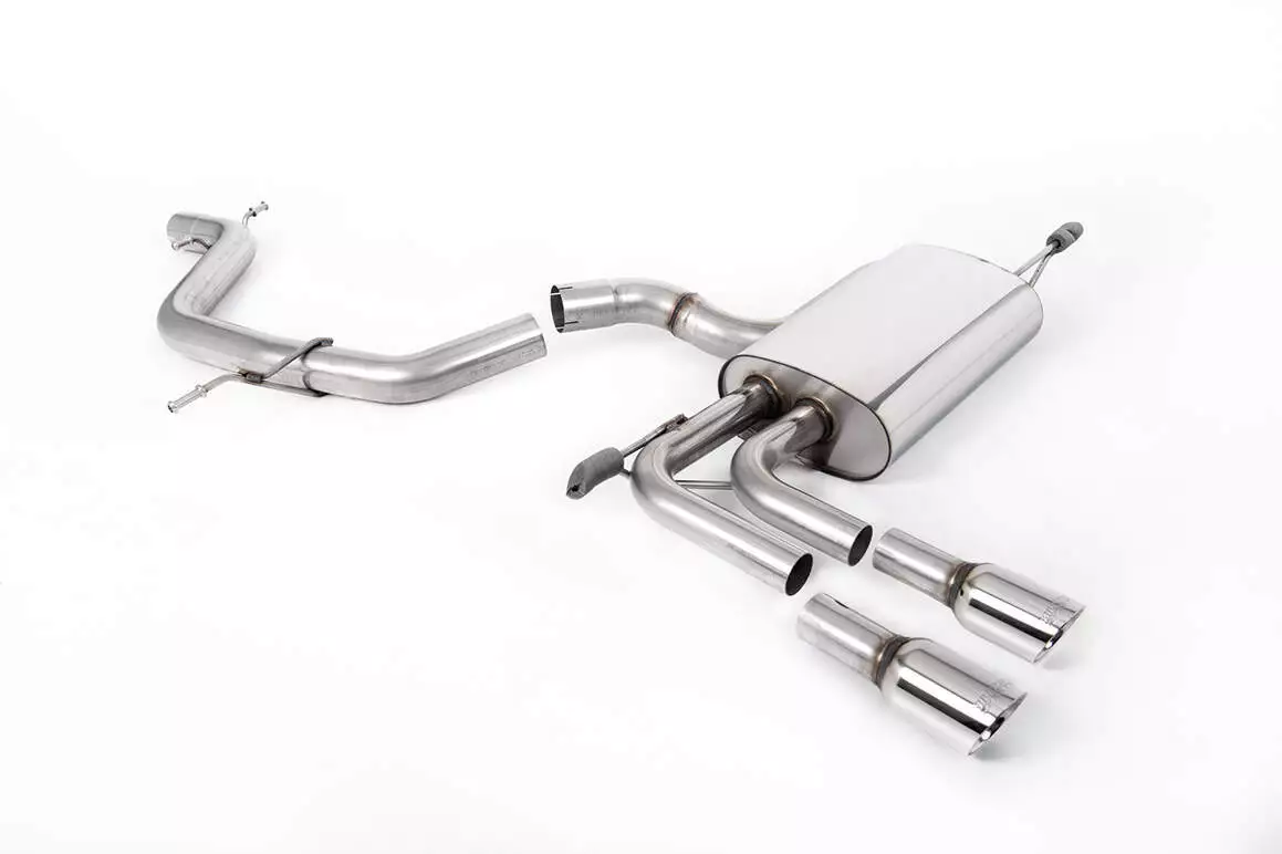Cat-Back Exhaust System with Polished Trims - 2.0T FSI 2WD