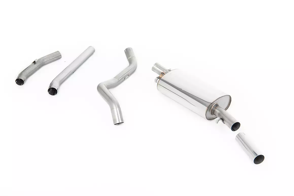 Manifold-Back Exhaust System with Polished Tip - Mk1 GTi