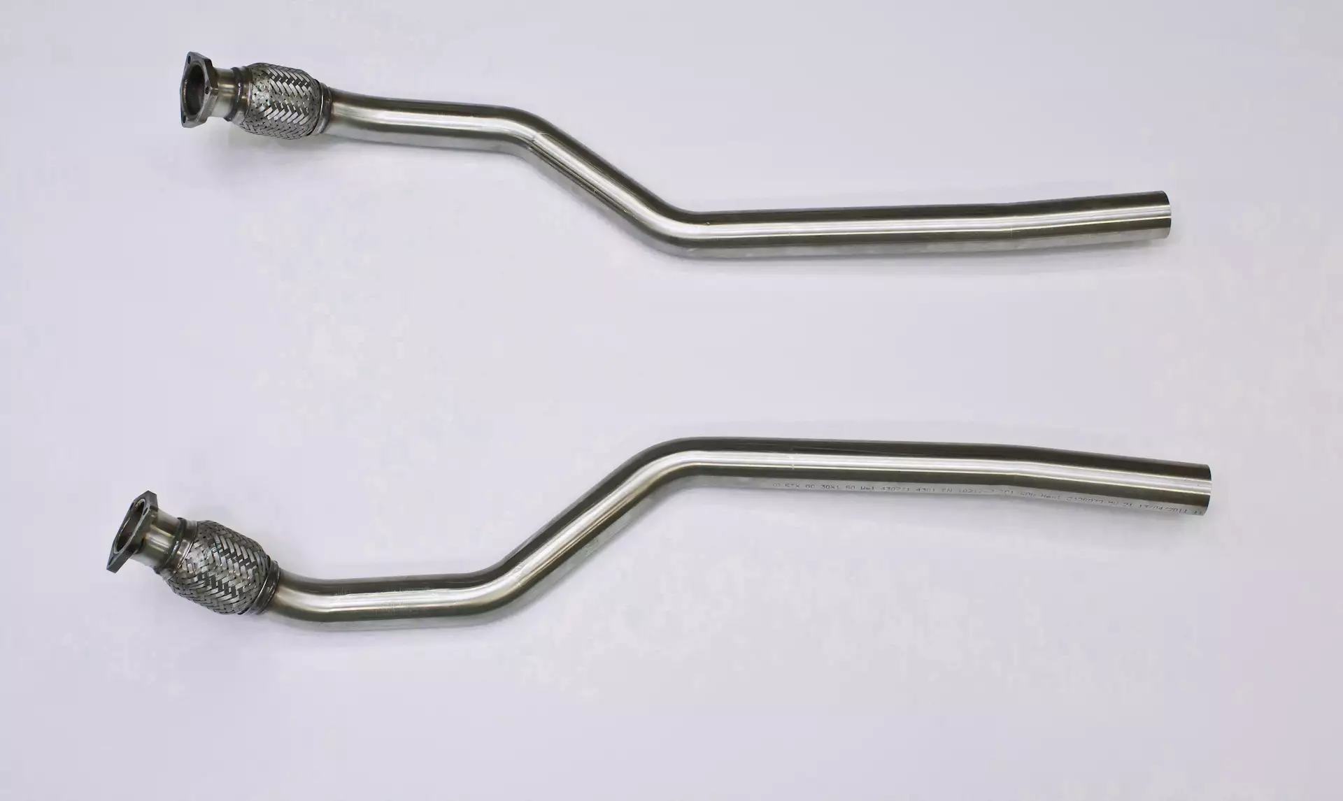 Large Bore Lower Downpipe Pair with Catalyst Delete - 4.2 V8 B8 Coupe (Manual Only)