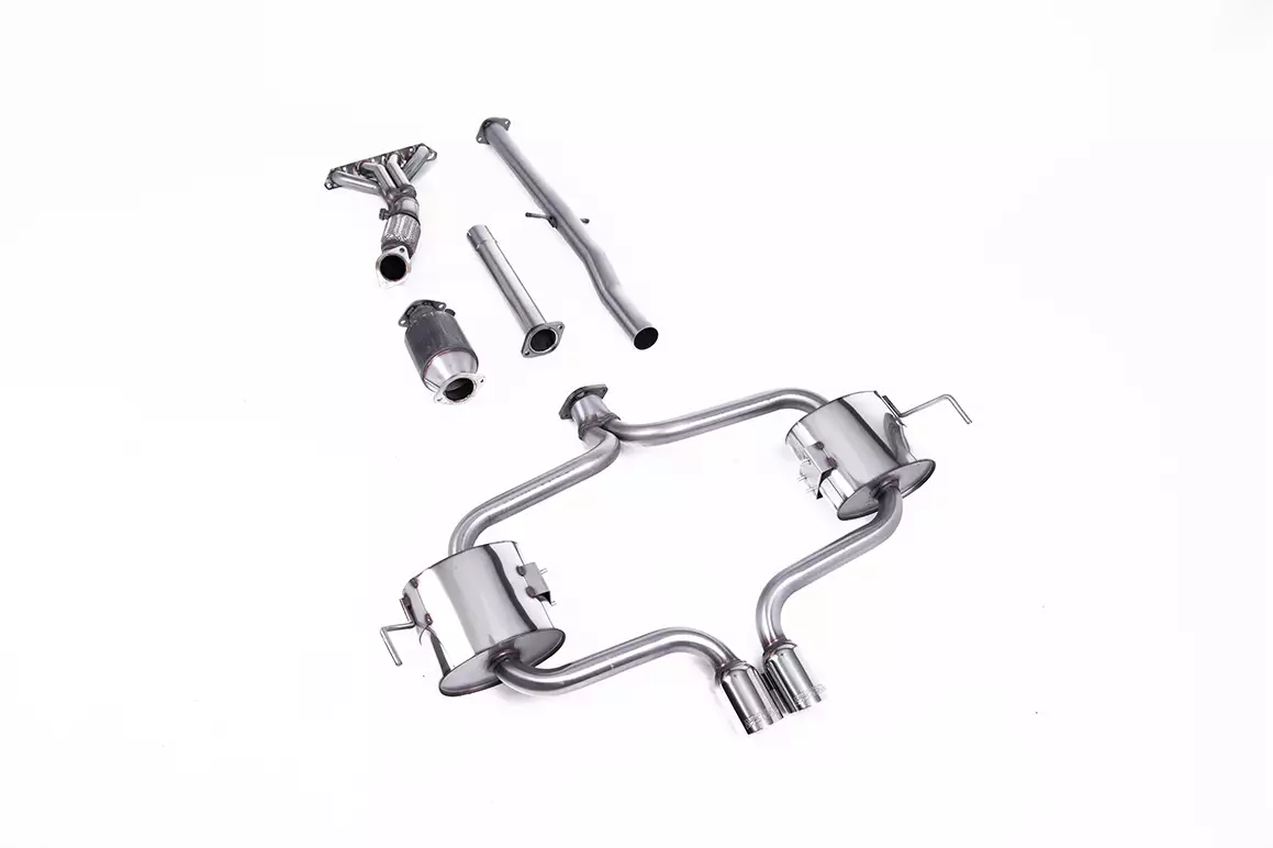 Full Exhaust System with Hi-Flow Sports Catalyst & Polished Trims - (R53) Cooper S