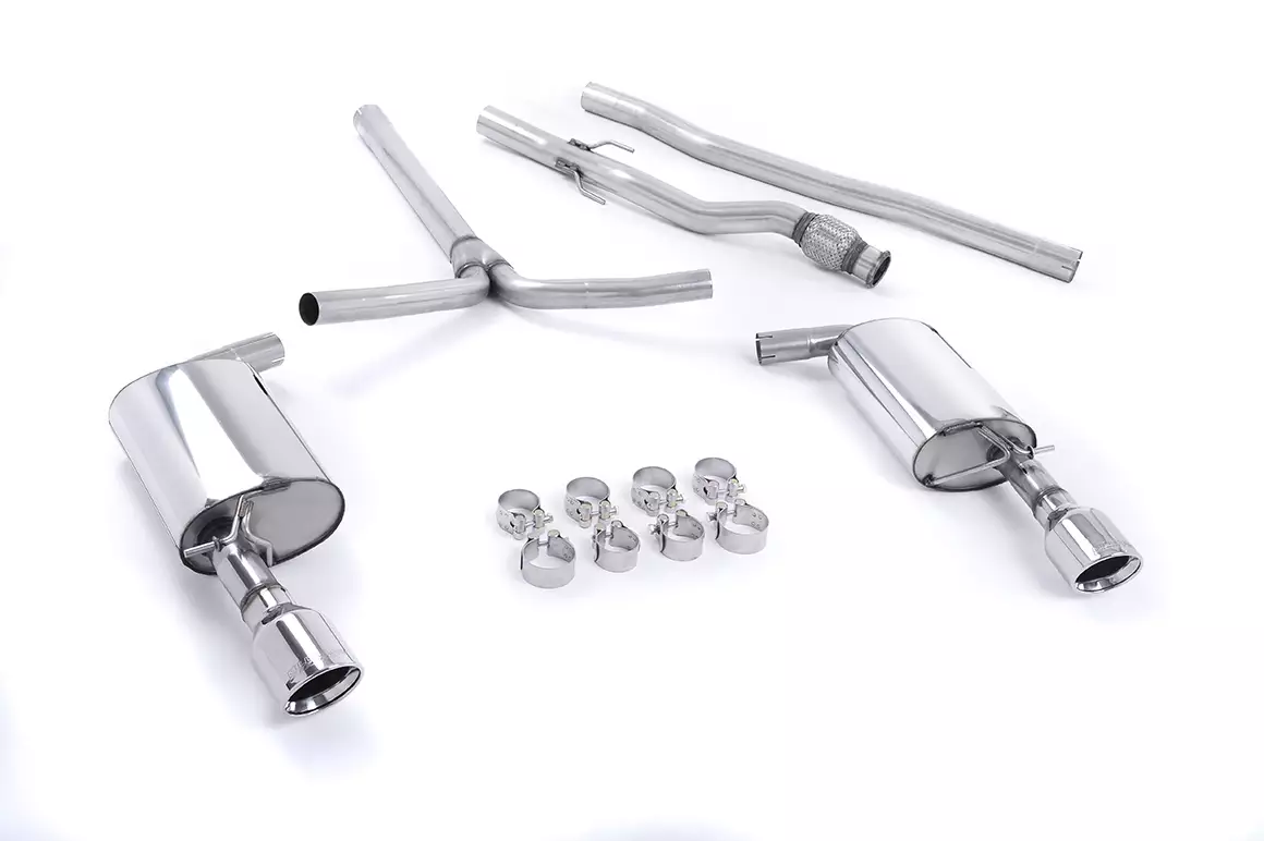 Cat-Back Exhaust System with Polished Dual JET Trims - (R55) Cooper S Clubman 1.6i Turbo