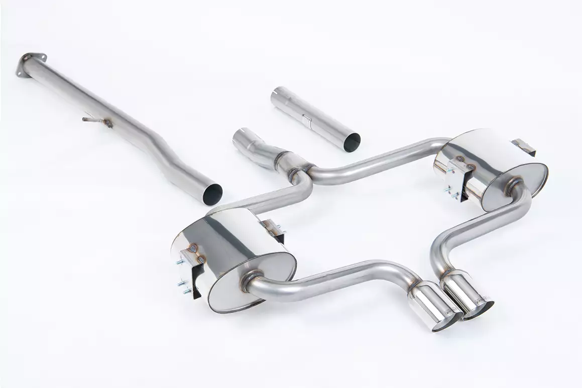 Cat-Back Exhaust System with Polished Trims - (R52) Cooper S Convertible